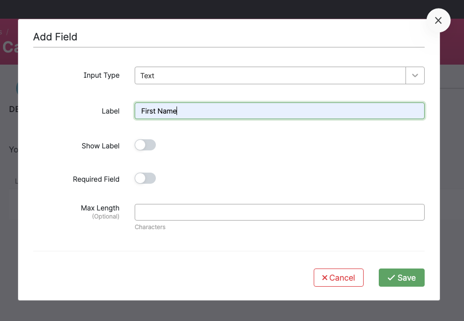 Campaign Form Builder
