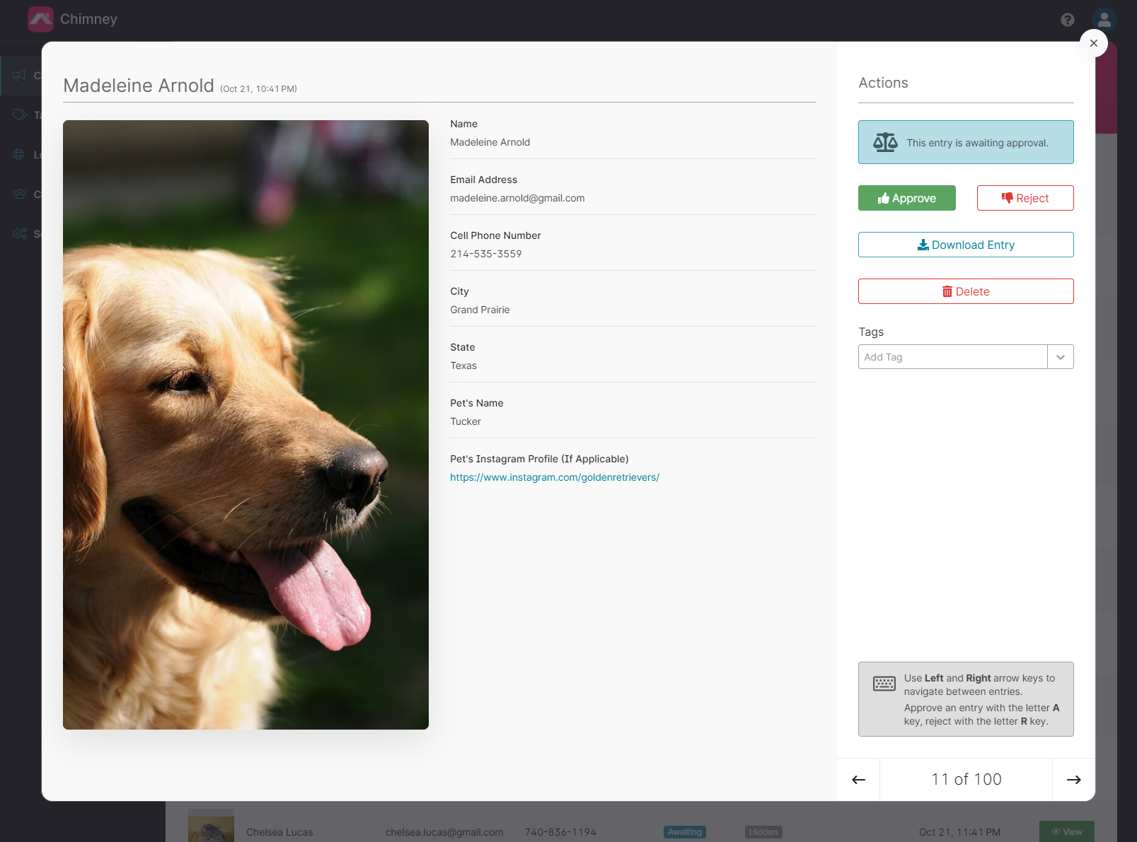 Entry Modal