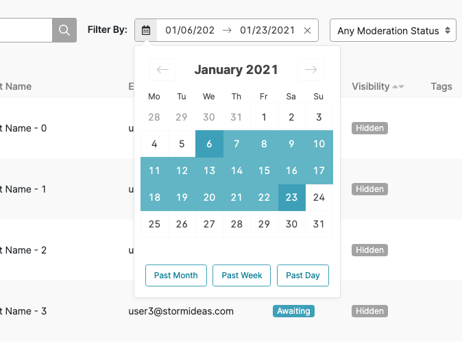 Filtering By Date
