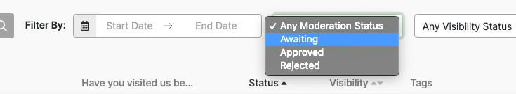 Sorting By Visibility Status