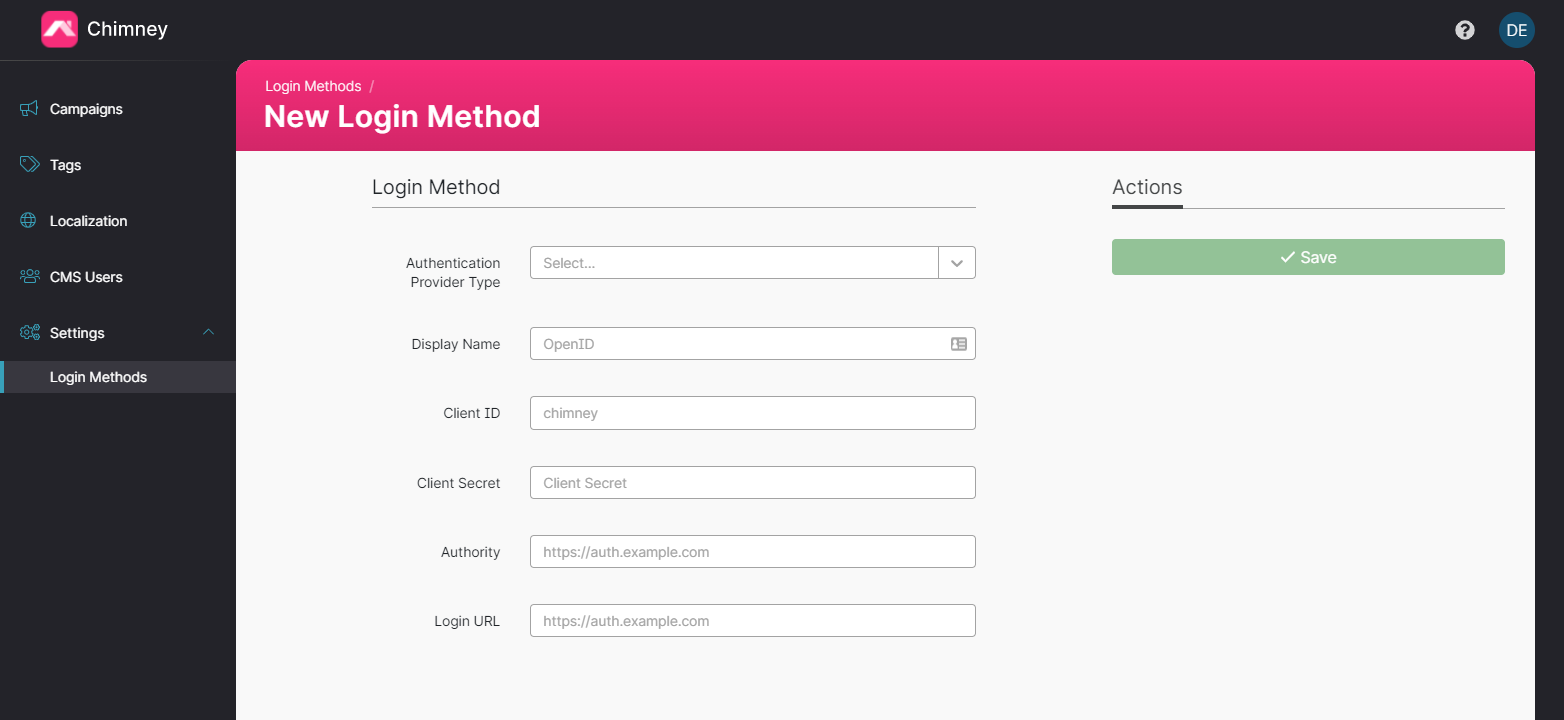 Login Methods